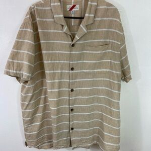 Best Made Co Camp Shirt Men’s XXL Linen Cotton Blend Beige Stripe Huckberry